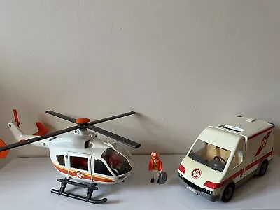 Buy PLAYMOBIL Rescue Emergency Helicopter & Ambulance Medical Hospital • 24.99£