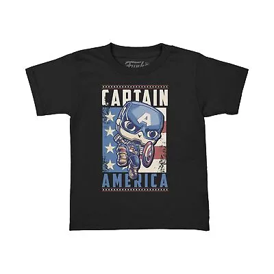 Buy Funko Pop! Pocket Pop And Tee: Marvel - Captain America, Kids Extra  (US IMPORT) • 25.93£