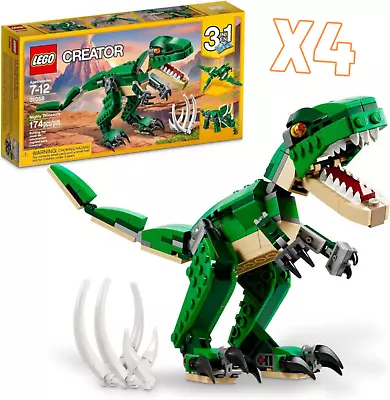 Buy X4 LEGO 31058 Creator Mighty Dinosaurs Toy T-Rex Triceratops Pterodactyl #POP • 16£