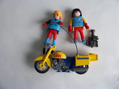 Buy PLAYMOBIL Vintage Television Motorcycle And Riders No Seat For The Camera Op (2) • 6£