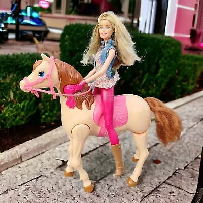 Buy Barbie Saddle & Ride Horse Horse Horse + Barbie Doll Horse Runs / Mattel 2015 • 35.84£