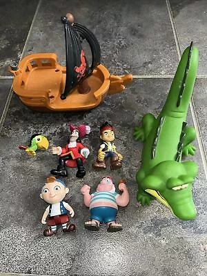 Buy Jake And The Neverland Pirates Disney Figure Toy Playset Bundle Ship Hook Smee • 19.99£