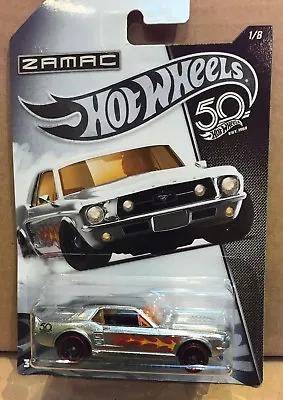Buy HOT WHEELS DIECAST - 50th Anniversary Zamac Flames '67 Ford Mustang Coupe 1/8 • 3.99£