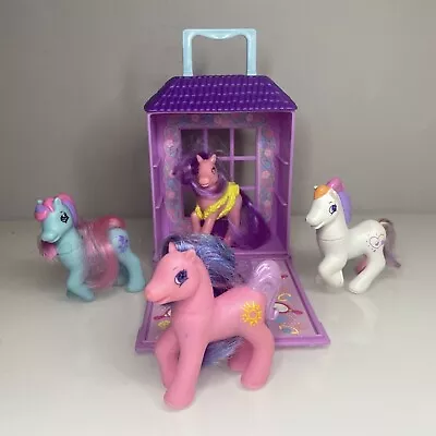 Buy McDonalds Happy Meal Toys My Little Pony Figures 1999 4 Figures & House Collect • 9.99£