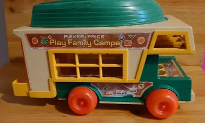 Buy Vintage 1970s Fisher Price Play Family Camper Van 994 With Boat • 15£