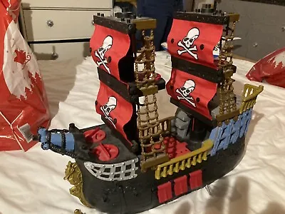Buy Imaginext Red Skull Crossbones Pirate Ship - Fisher Price/Mattel • 10£