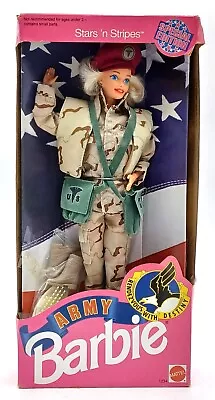 Buy 1992 Stars 'n Stripes Army Barbie Doll / Special Edition / 1234 Mattel, NrfB • 41.08£