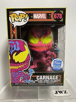 Buy Funko Pops Blacklight - GENUINE - CARNAGE 678 - Limited Edition -  W/ Protector • 154.99£