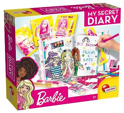 Buy Barbie My Secret Diary Arts Crafts Toy With Glitter Stickers Padlock Ages 5+ • 17.99£
