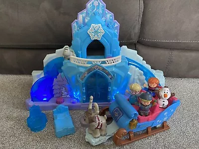 Buy Disney Frozen Elsa's Ice Palace,Sleigh And Frozen Characters By Little People • 27£