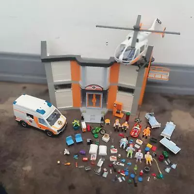 Buy Playmobil 70190 Hospital / Ambulance & Helicopter Used Bundle • 71.95£