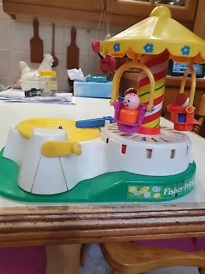 Buy 1980's - Vintage Fisher Price Little People ~ CHANGE-A-TUNE CAROUSEL • 35£