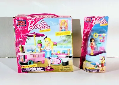 Buy 2012 Barbie Mega Bloks Ice Cream Cart Stand Toy 74 Pieces New In Box • 27£