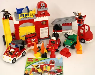 Buy DUPLO Lego 6168 Fire Engine Station Chief Truck Firefighters Plus Extras  #J2 • 16.99£