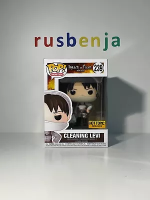 Buy Funko Pop! Anime Attack On Titan Cleaning Levi Hot Topic Exclusive #239 • 29.99£