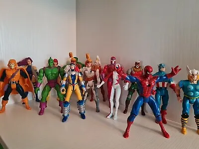 Buy Marvel 1990s Figure Bundle X Men Spider Man Avengers Etc Toybiz • 44.99£