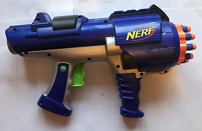 Buy Blue NERF Hyperfire Dart Tag (Blaster) Toy Rotating Barrel Pump Action Foam Gun • 14.80£