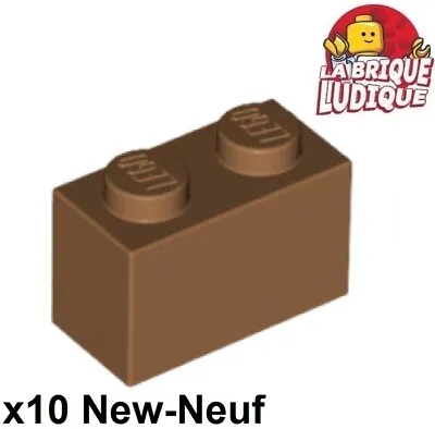 Buy LEGO 10x Brick 1x2 2x1 Skin Medium Nougat 3004 New • 2.40£
