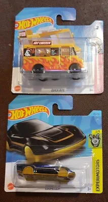 Buy New Hot Wheels Black Coupe Clip Keychain Car And Quick Bite Chicken Van  • 5.79£