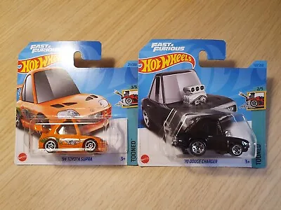Buy Hot Wheels Fast And Furious Cars Tooned Dodge Charger  Toyota Supra UK In Hand • 9.99£
