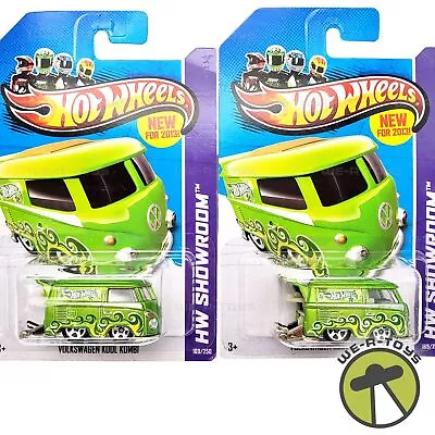 Buy Hot Wheels Lot Of 2 HW Showroom Green Volkswagen Kool Kombi Mattel 2013 NRFP • 29.17£