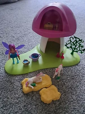 Buy Playmobil Fantasy Toadstool Fairy House Unicorn & Figures • 10£