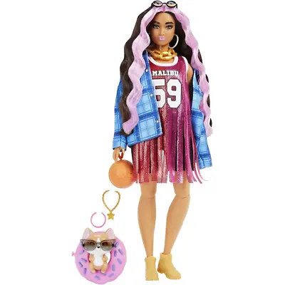 Buy Barbie Extra Doll 13 In Basketball Jersey & Bike Shorts With Pet Corgi • 17.99£