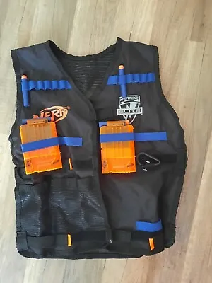 Buy NERF N-Strike Elite Tactical Vest With Full Bullets In Cases Used Once Fab Toy • 14.99£