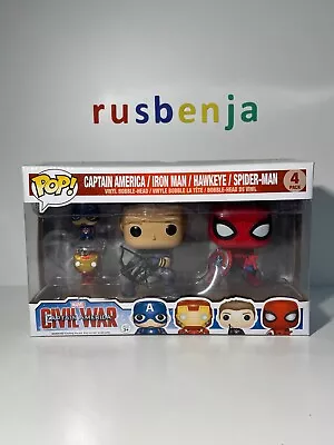 Buy Funko Pop! Marvel Civil War Captain America Captain America Iron Man 4 Pack • 16.99£