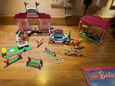 Buy Mega Bloks Barbie Build N Play Horse Stable 80246 (complete But No Box) • 15£