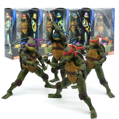 Buy NECA Teenage Mutant Ninja Turtles 7  Action Figure Statue Model Toy 1990 Movie * • 19.19£