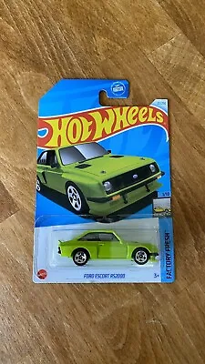 Buy New HOT WHEELS 2024 FORD ESCORT RS2000 LIME GREEN Long Card • 4.99£