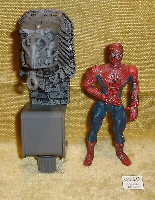Buy Spider-man Movie S1: Spider-man (super Poseable) Toy Biz 2002 + Gargoyle Display • 19.99£