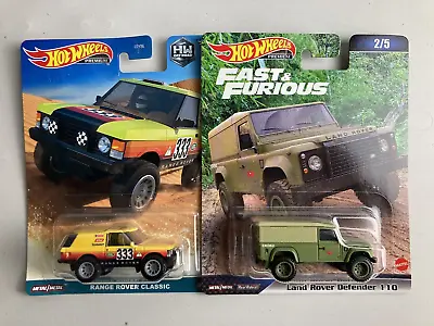 Buy Hot Wheels New Classic Range Rover And Land Rover Defender X 2 On Real Riders • 19.50£
