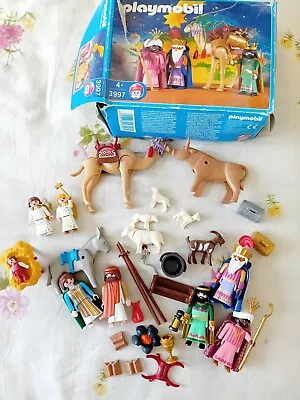 Buy Playmobil 3997 3996 Nativity Christmas 3 Kings  Angels Cattle Crib Discontinued  • 20£