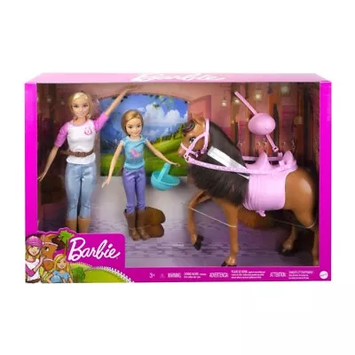 Buy Mattel Dolls Play Set Barbie Fashion Dolls And Horse Play Set 3+ Year • 41.97£