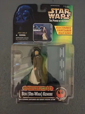 Buy Star Wars Power Of The Force Obi-Wan Kenobi Electronic Power FX Lightsaber Boxed • 11.99£