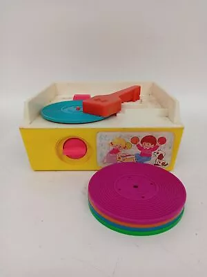 Buy Fisher Price Music Box Record Player 1986 With Records Vintage Toy GWO  • 6.99£