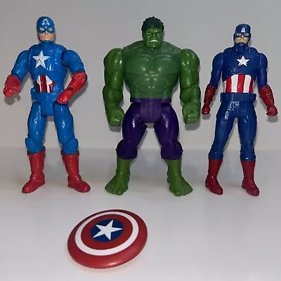 Buy Captain America / Incredible Hulk Action Figures 6  Inches Toys Marvel Avengers • 5£