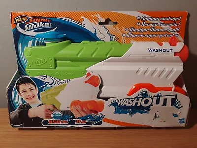 Buy Nerf Super Soaker Washout Hasbro Toy White Green Water Blaster Age 6+ • 8.95£