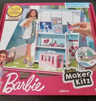 Buy Barbie Make Your Own Pop-Up Animal Doctors Creative Maker Kitz - Brand New • 6.99£