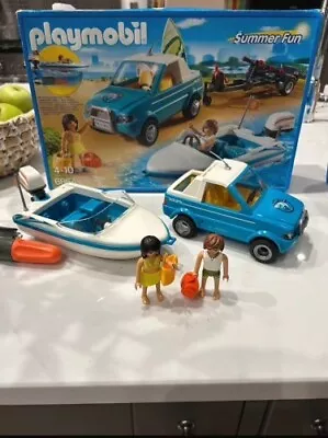 Buy Playmobil Super Summer Holiday Fun Set Jeep Truck Speedboat Boat Girl Boy 6864 • 5.99£