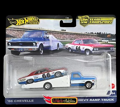 Buy Hot Wheels '66 CHEVLLE '72 CHEVY RAMP TRUCK TEAM TRANSPORT NEW IN STOCK 2024 • 16£