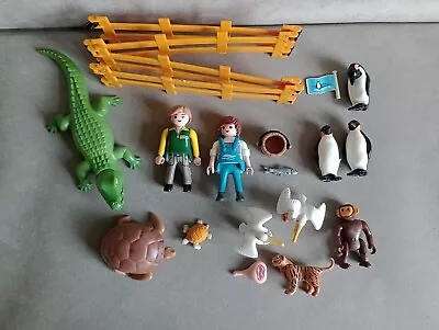 Buy Playmobil Zoo Aquarium Bundle. Figures, Chimp, Crocodile, Penguins, Tiger Cub • 12£