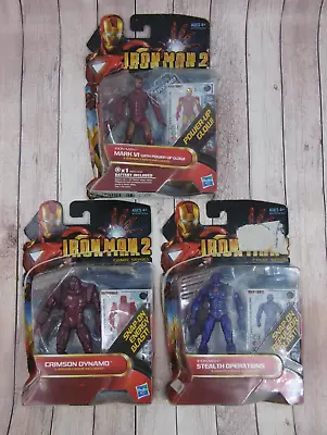 Buy 3 X Iron Man 2 Figures Mark VI/Crimson Dynamo/Stealth Operations Hasbro 2010 • 7£