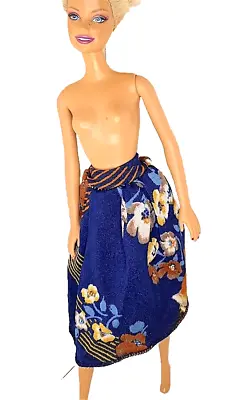 Buy BARBIE 70s Blue Flower Wallet Long Skirt B281 • 8.24£
