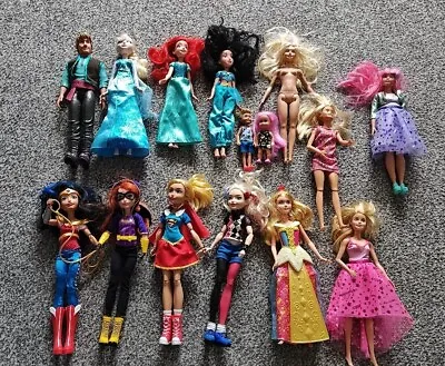 Buy Dc Superhero Girls Dolls + Barbie's, Elsa Ect... Doll Lot • 35£
