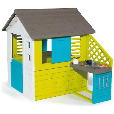 Buy Smoby Playhouse Kitchen With Accessories Kids Children Playset Garden Outdoor UK • 199.99£