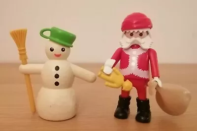 Buy Playmobil Christmas Figures.  Snowman And Father Christmas/ Santa • 5£