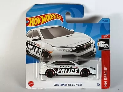 Buy UK New Stock - Hotwheel Honda Civic Type R JDM Police Edition • 4£